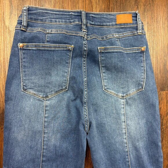 Judy Blue Super Flare Raw Hem Jeans Medium Wash JB88204 Women’s Size 5/27 - Picture 4 of 11